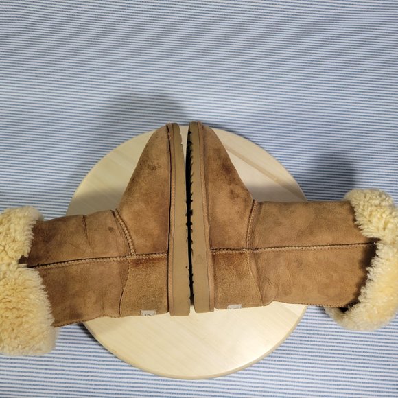 UGG AUSTRALIA 1962 BAILEY 3-Button Triplet Boots Suede Women's Size 5 Chestnut - Picture 5 of 11